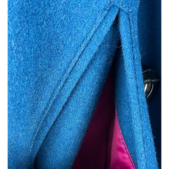 Merona Peacock Blue Double Breasted Fully Lined Pea Coat, Women's Size Medium - Picture 7 of 10